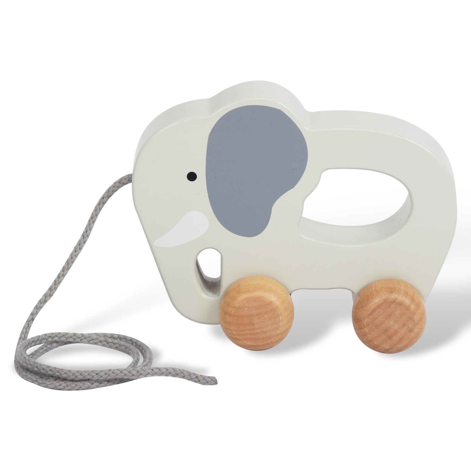 Baby Toys Car,Wooden Pull Along Toddler Toy, Developmental Toy for 1 Year Old Girl Boy Birthday Gift (Dog)