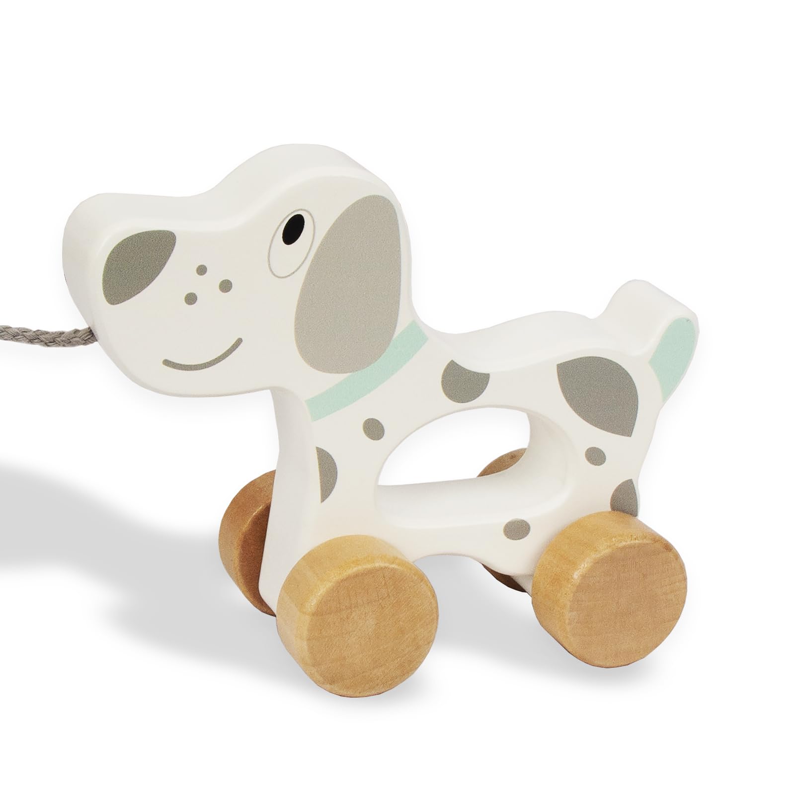 Baby Toys Car,Wooden Pull Along Toddler Toy, Developmental Toy for 1 Year Old Girl Boy Birthday Gift (Dog)