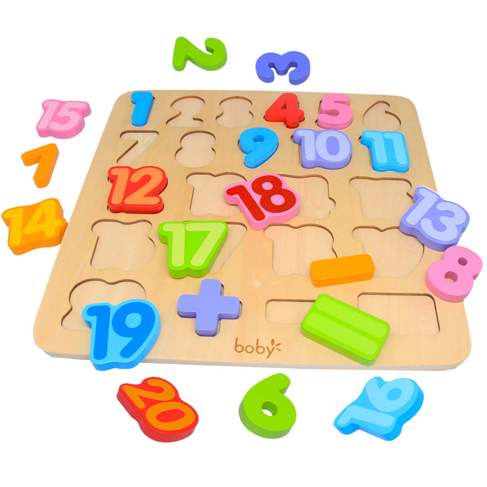 Wooden Alphabet Puzzle Toys, ABC Letter & Number Puzzle for Toddlers 18+ Months Old, Preschool Learning Toys for Kids, Educational Name Puzzle Gift for Boys and Girls (Alphabet Puzzle)
