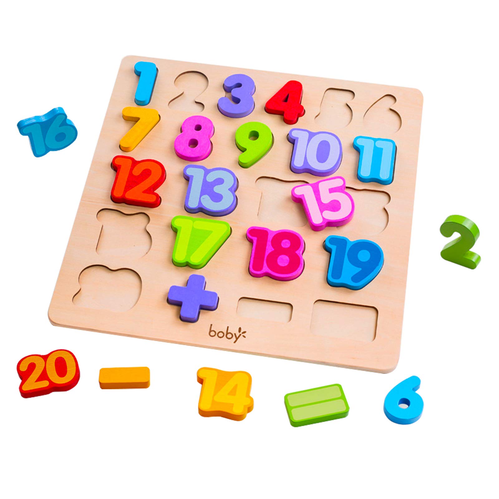Wooden Alphabet Puzzle Toys, ABC Letter & Number Puzzle for Toddlers 18+ Months Old, Preschool Learning Toys for Kids, Educational Name Puzzle Gift for Boys and Girls (Alphabet Puzzle)