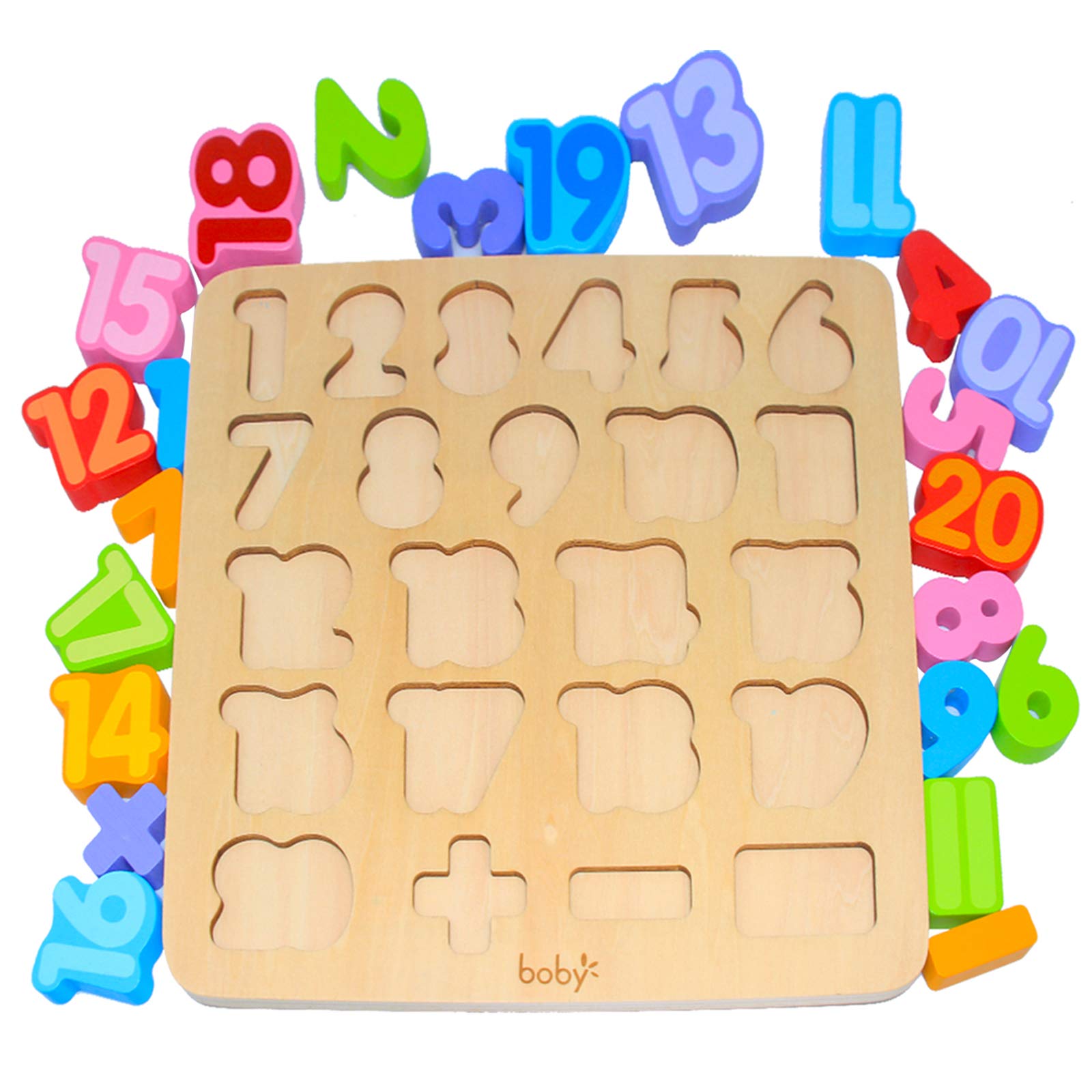 Wooden Alphabet Puzzle Toys, ABC Letter & Number Puzzle for Toddlers 18+ Months Old, Preschool Learning Toys for Kids, Educational Name Puzzle Gift for Boys and Girls (Alphabet Puzzle)